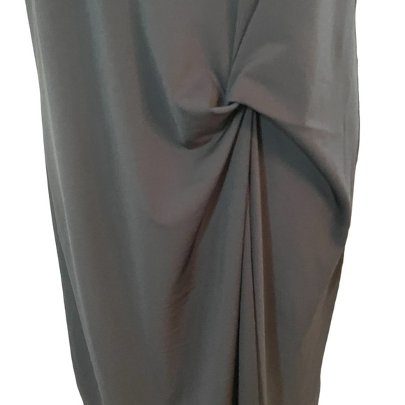 H by Halston, front twist knot dress, black, size small - Picture 3 of 8